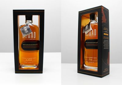 Estuche para whisky con apertura total en la botella